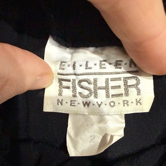 496 NWOT Vintage 90s Eileen Fisher Elegant Romantic Black Flowy Maxi Skirt 2 - Picture 3 of 4